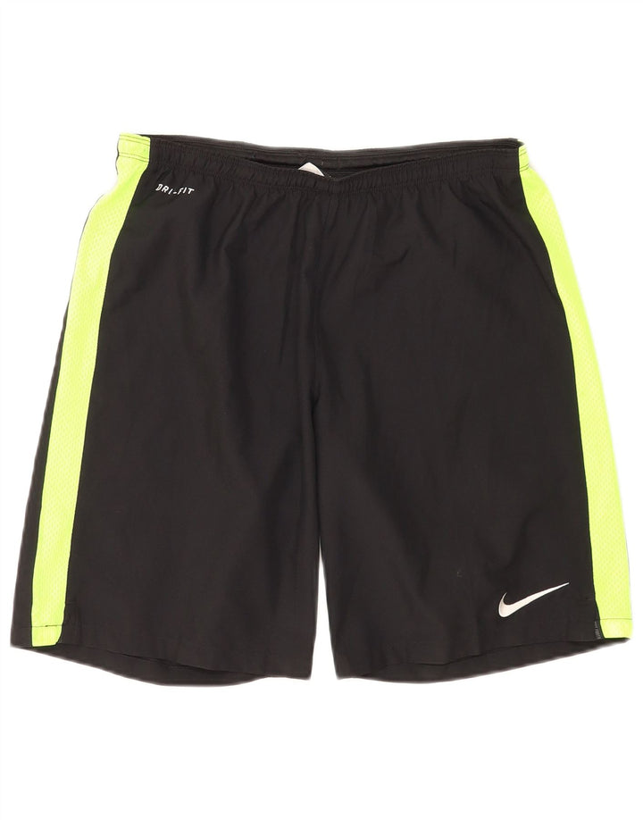 Pantaloncini sportivi Nike Dri Fit da uomo, colore nero medio, in poliestere color block
