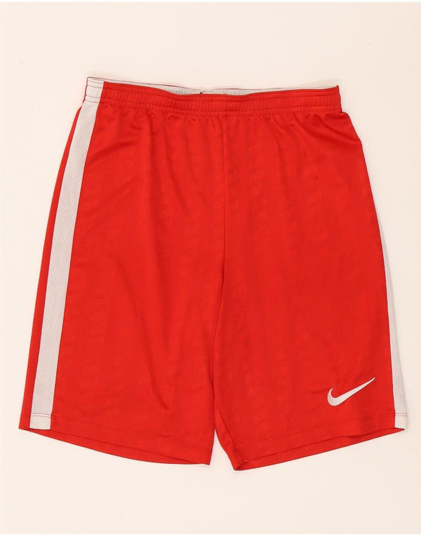 Pantaloncini sportivi Nike Dri Fit da uomo piccoli in poliestere color block rosso