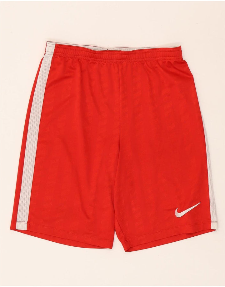 Pantaloncini sportivi Nike Dri Fit da uomo piccoli in poliestere color block rosso