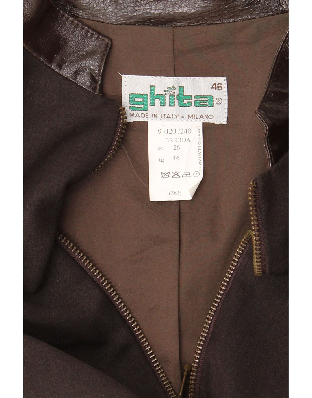Giacca Blazer da Donna VINTAGE IT 46 Large Marrone Lana
