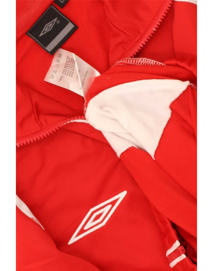 Giacca da ginnastica da uomo Umbro grande in poliestere color block rosso