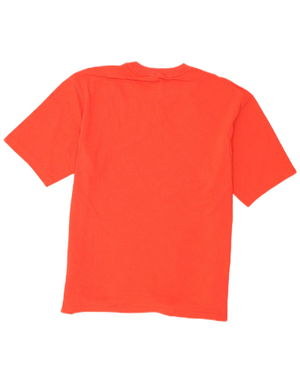 Adidas Womens Oversized T-Shirt Top UK 8/10 Small Orange Cotton
