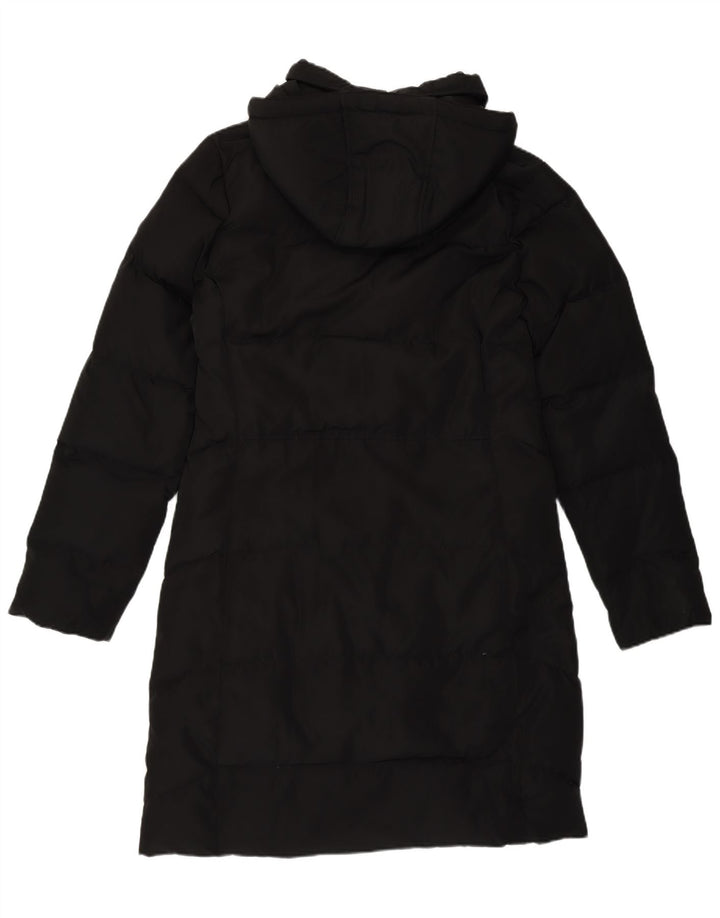 Cappotto imbottito con cappuccio da donna Calvin Klein UK 10 piccolo poliestere nero
