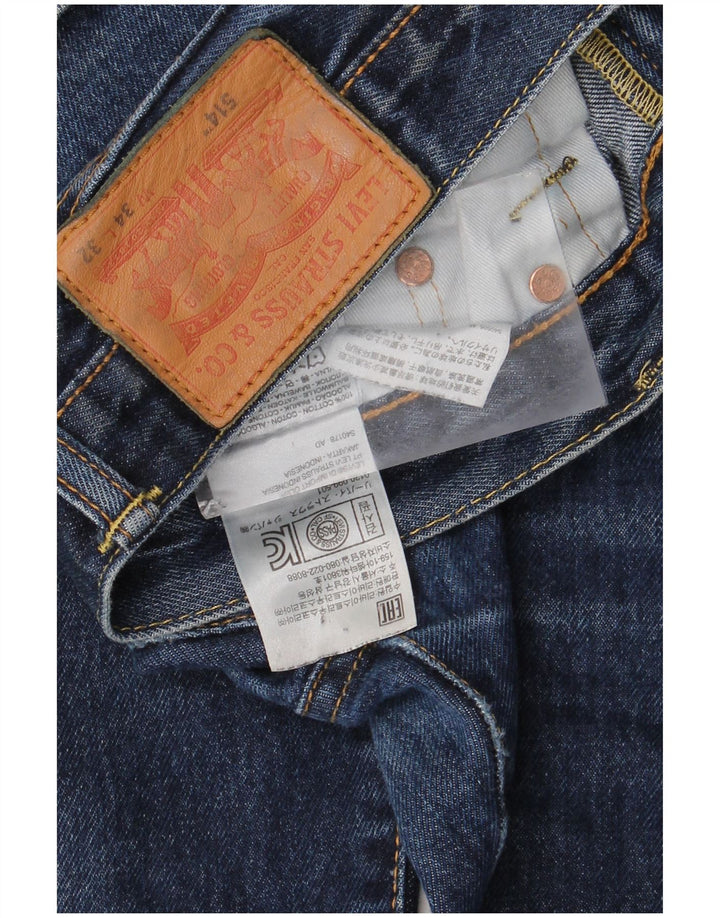Levi's Uomo 514 Jeans dritti W34 L32 Cotone blu navy