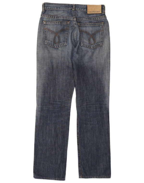 Jeans dritti da uomo Calvin Klein W28 L30 cotone blu
