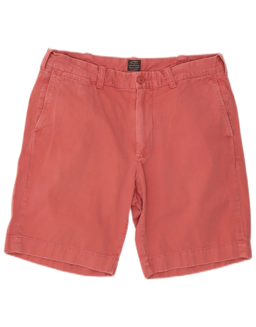 Pantaloncini chino da uomo J. CREW W33 cotone rosso medio