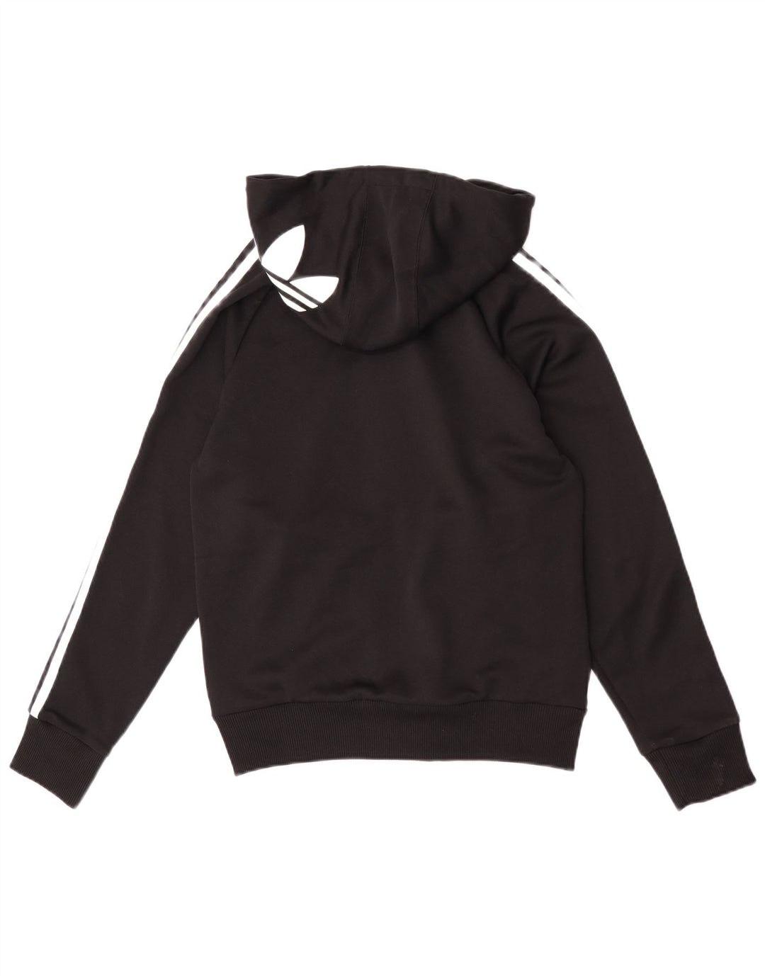 Maglione con cappuccio e zip grafica da donna Adidas IT 40 Small Nero Poliestere