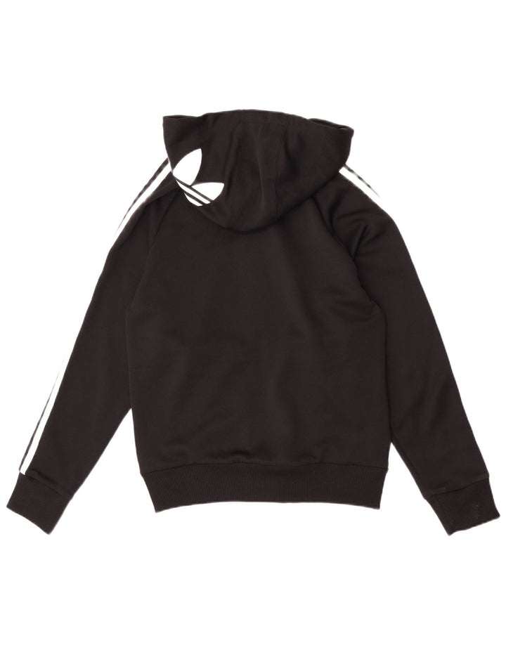 Maglione con cappuccio e zip grafica da donna Adidas IT 40 Small Nero Poliestere