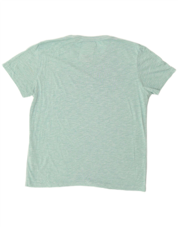 T-shirt grafica da uomo SUPERDRY Top XL in cotone blu