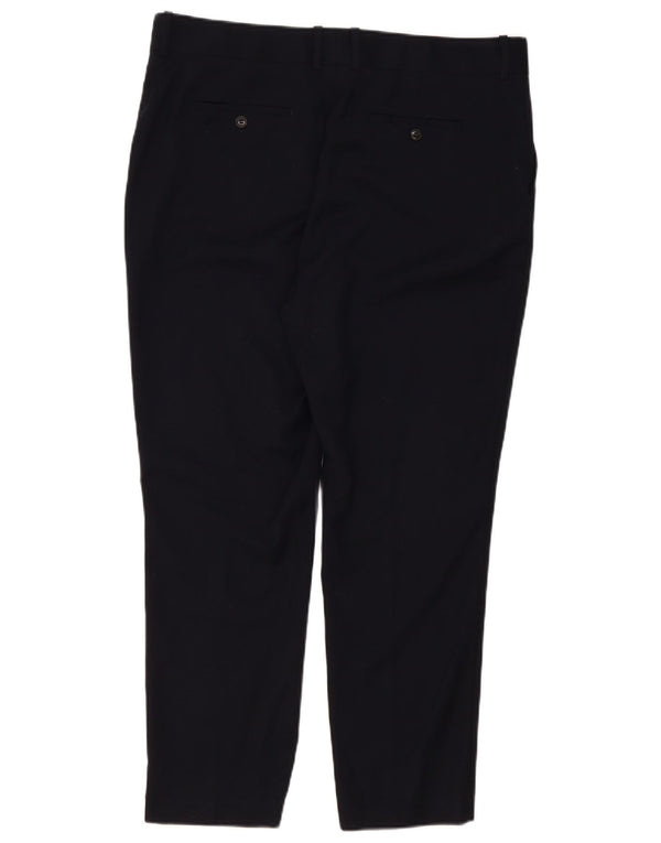 Pantaloni casual slim fit da donna Reiss UK 18 XL W40 L29 Lana nera