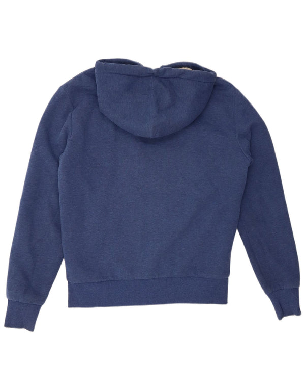 Maglione con cappuccio e zip da uomo Superdry piccolo in cotone blu