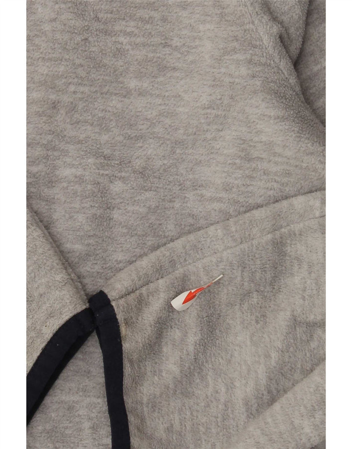 Maglione in pile da uomo Jack & Jones con zip e collo in poliestere color block grigio medio