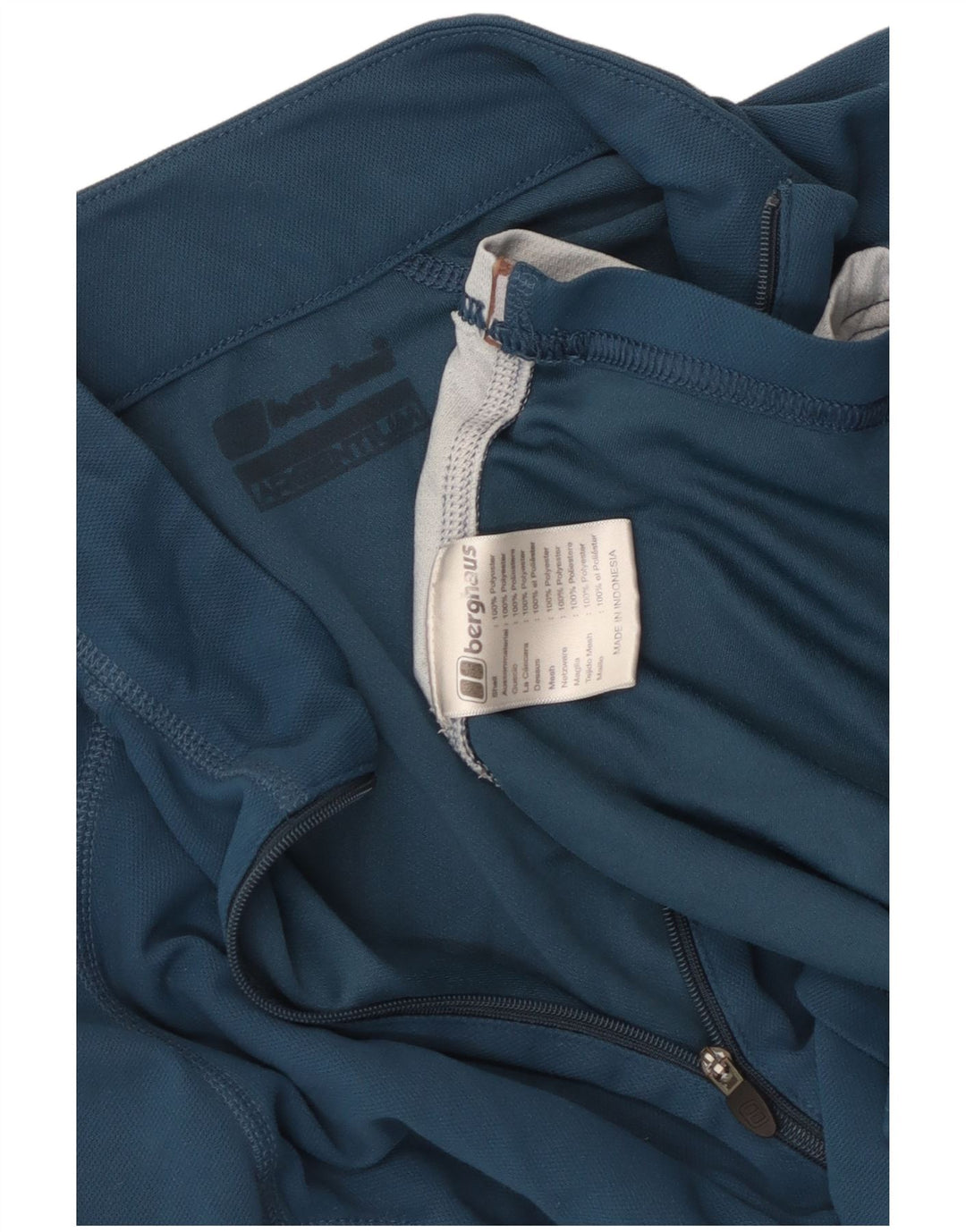 Berghaus Donna Pullover Tuta Top UK 14 Large Blu Colourblock