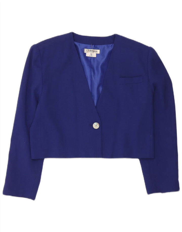 Giacca blazer da donna corta a 1 bottone J.TIKTINER EU 42 grande blu navy