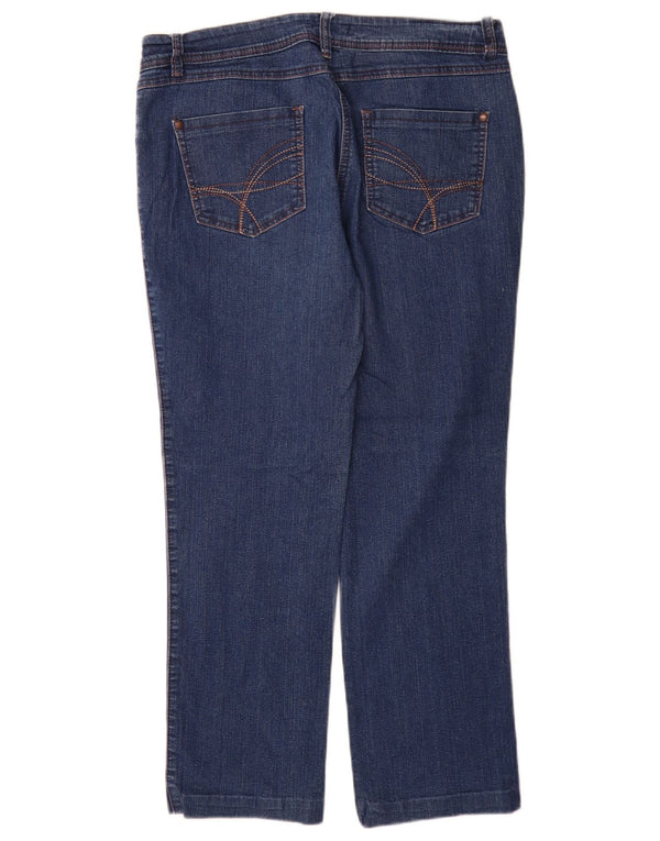 M&Co Womens Straight Jeans UK 14 Large W32 L28 Blue Cotton