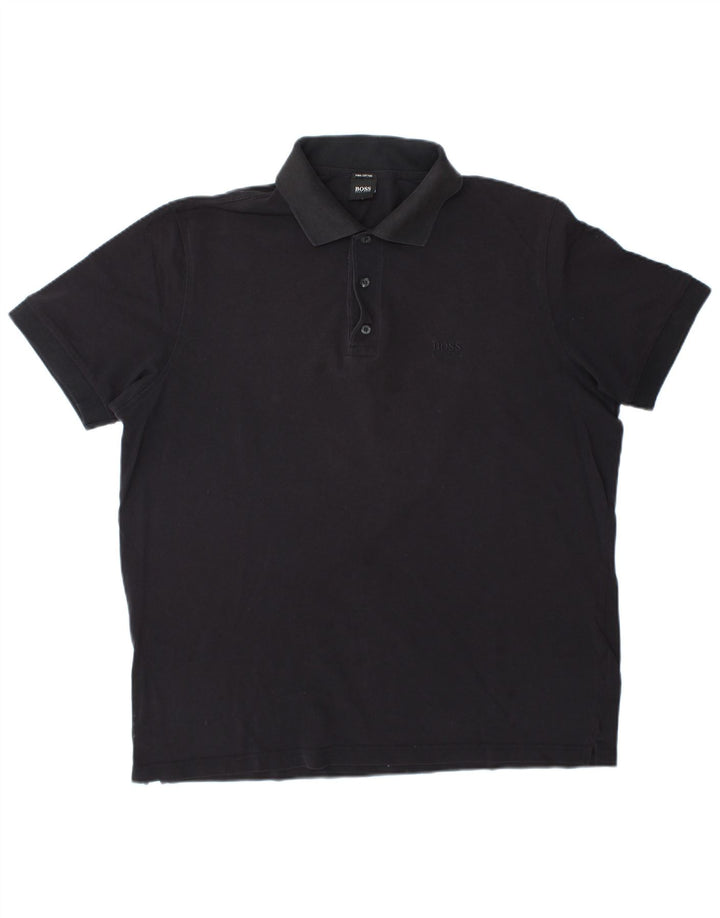 Polo da uomo Hugo Boss XL in cotone nero