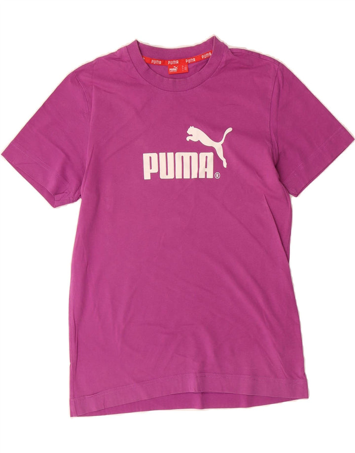 PUMA Mens Graphic T-Shirt Top Small Pink Cotton Vintage Puma and Second-Hand Puma from Messina Hembry 