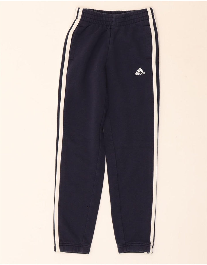 Pantaloni della tuta da ragazzo ADIDAS Joggers 9-10 anni in cotone blu navy