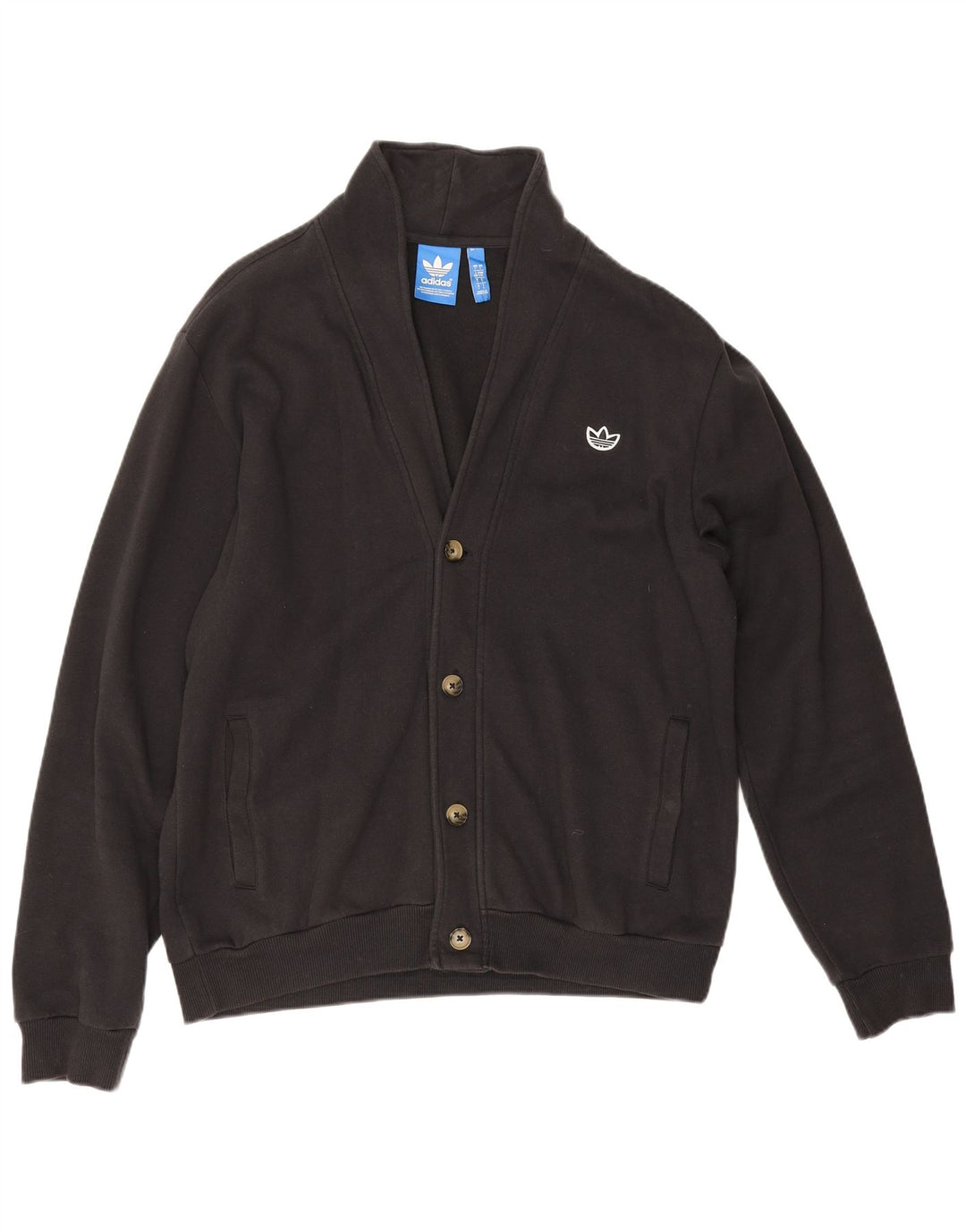 Giacca da ginnastica da uomo Adidas Large in cotone nero