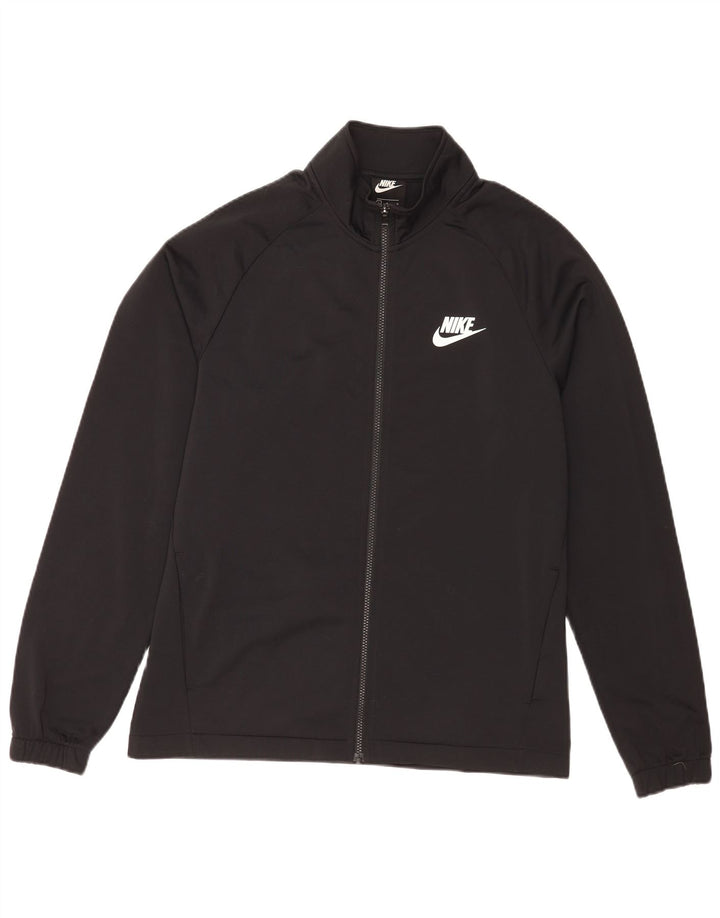 Giacca da ginnastica da uomo Nike, giacca grande, nera, in poliestere