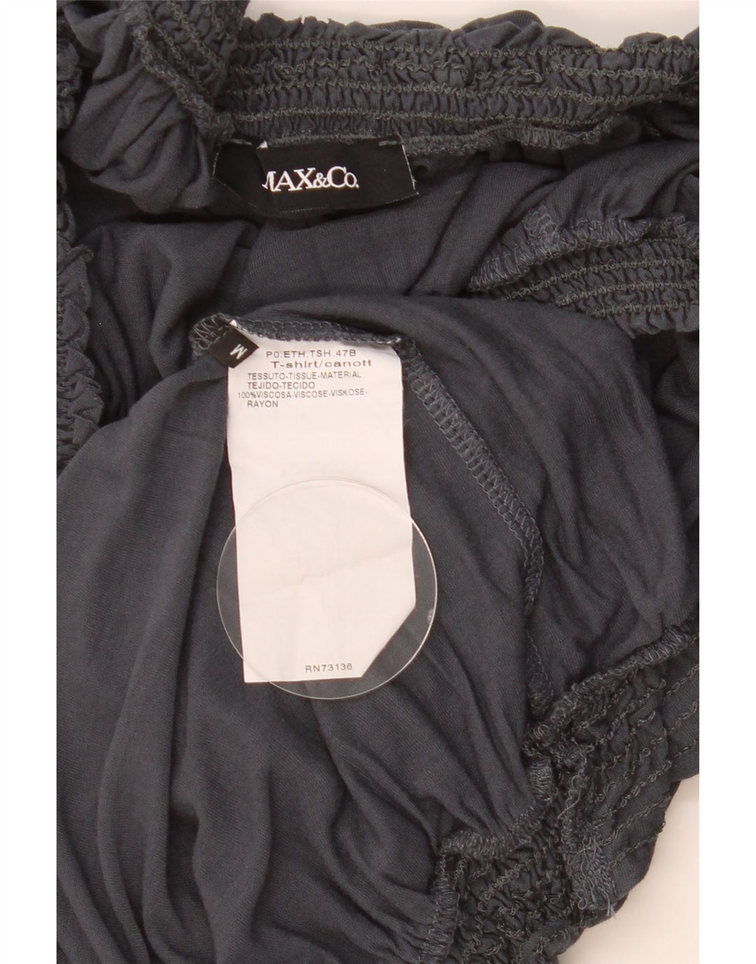 Top camicetta da donna Max & Co. UK 12 Viscosa grigio medio