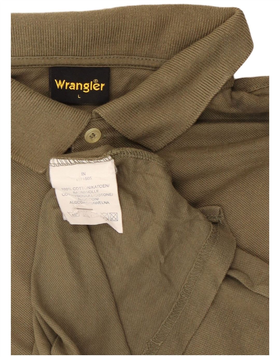 Polo da uomo Wrangler grande in cotone kaki