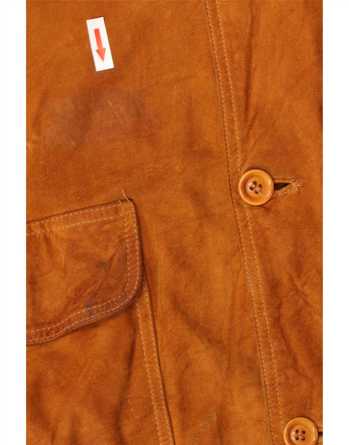 Giubbotto bomber in pelle scamosciata da uomo Harry&Moore EU 56 3XL Pelle beige