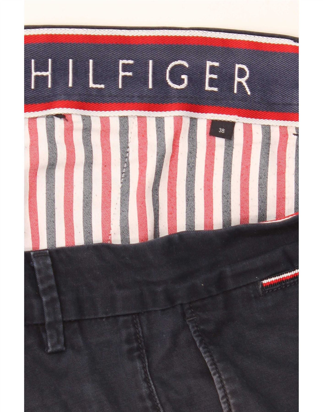 Pantaloncini chino da uomo Tommy Hilfiger W38 XL blu navy