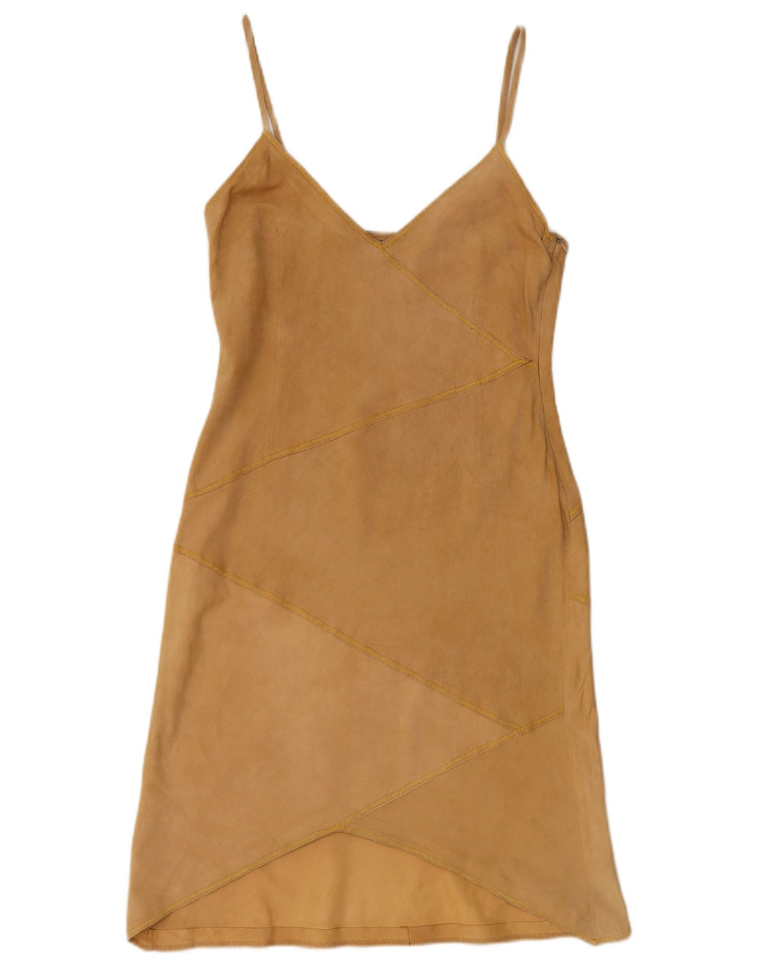 Abito sottoveste in pelle scamosciata da donna Evolution IT 42 Beige medio