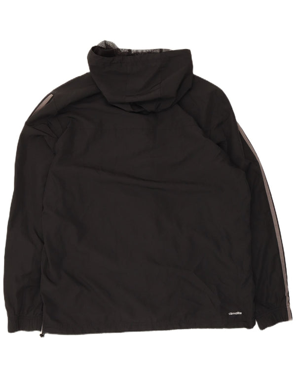 Giacca da allenamento con cappuccio Adidas Climalite da uomo UK 42/44 grande nera