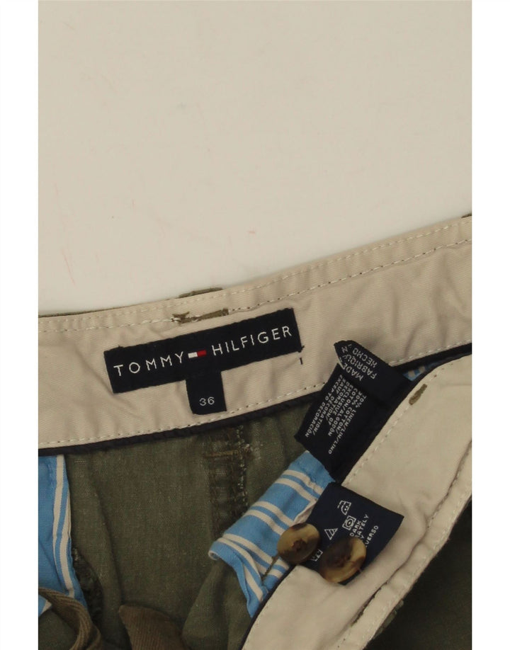Pantaloncini cargo da uomo Tommy Hilfiger W36 Large Khaki Linen