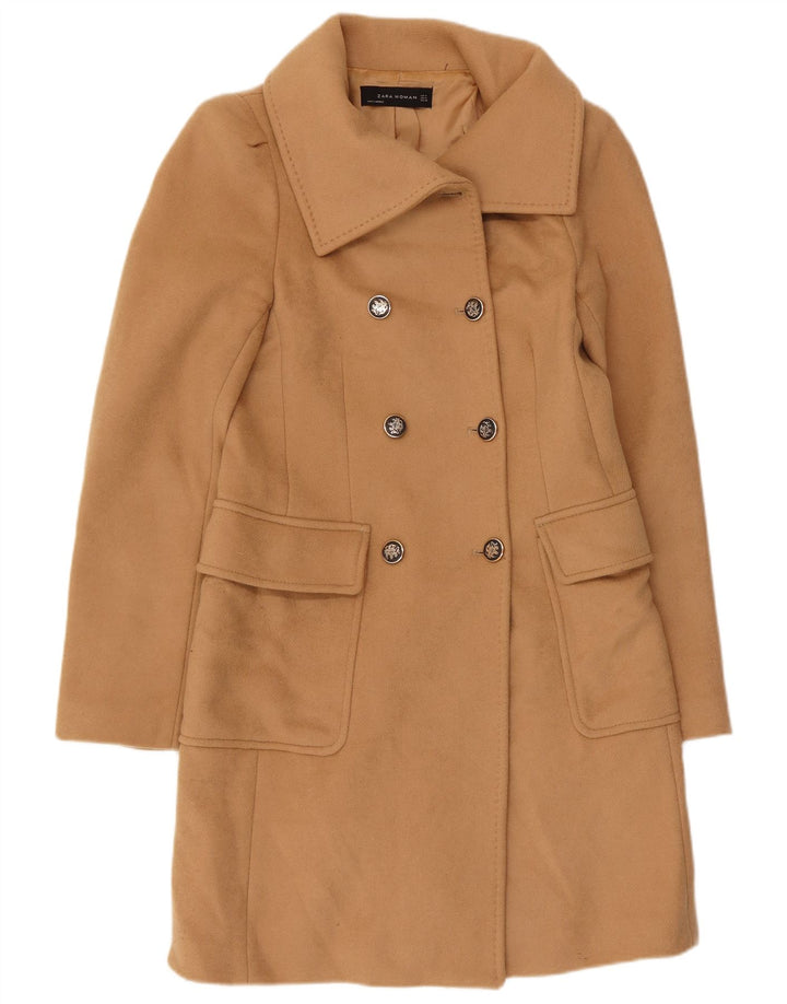 Cappotto doppiopetto da donna Zara UK 12 Lana marrone medio