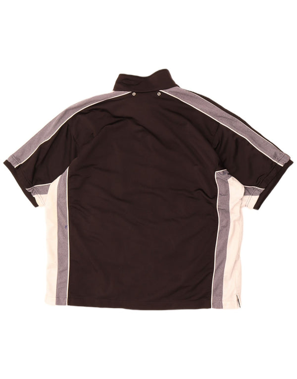 Giacca da ginnastica grafica da uomo Adidas UK 44/46 Large Black Colourblock