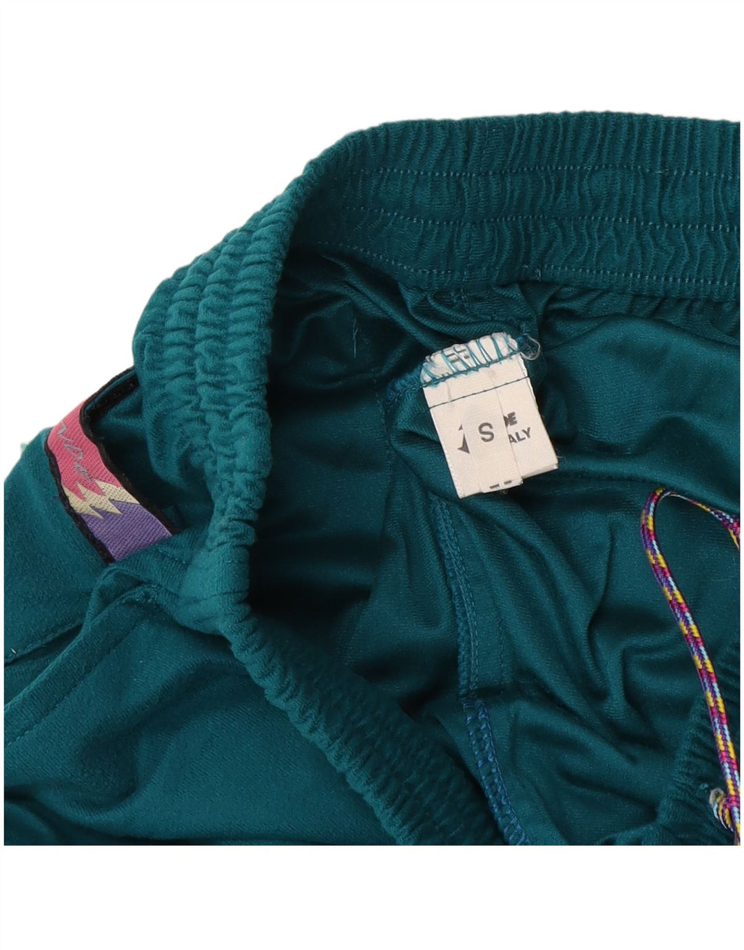 Tuta intera grafica da uomo vintage piccola in poliestere color block verde