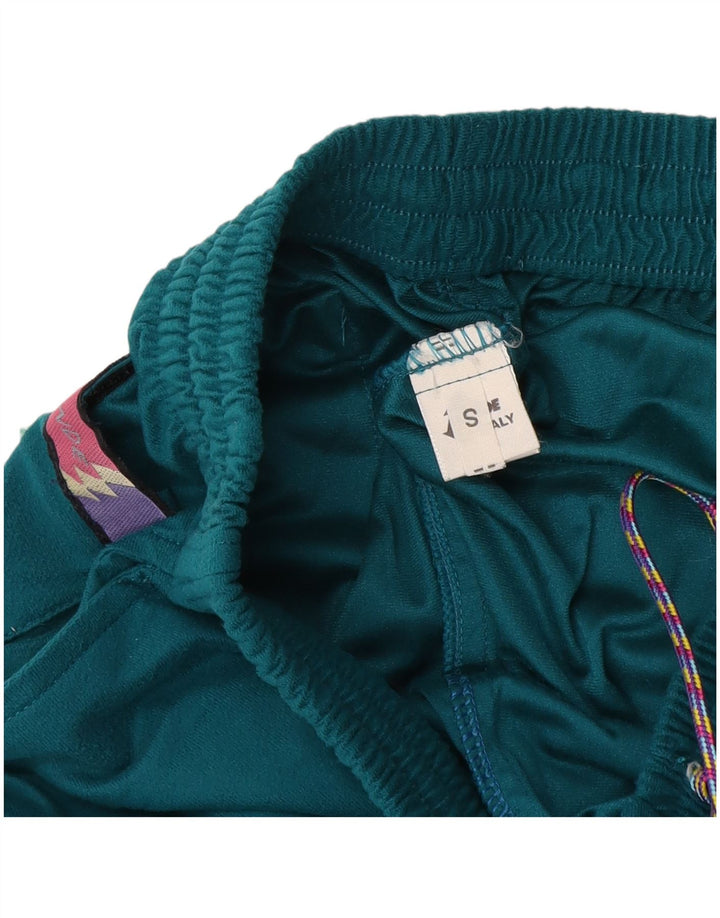 Tuta intera grafica da uomo vintage piccola in poliestere color block verde