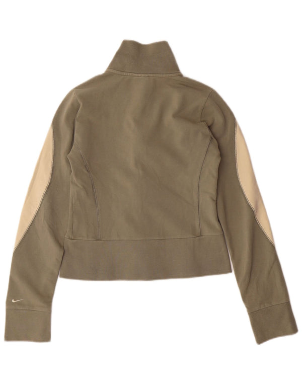 Giacca corta da tuta da donna NIKE UK 8/10 Small Beige Colourblock