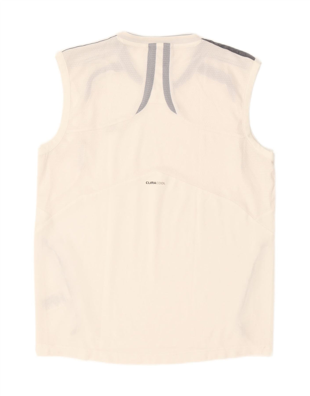Canottiera Adidas Climalite da uomo, grande, in poliestere color block bianco