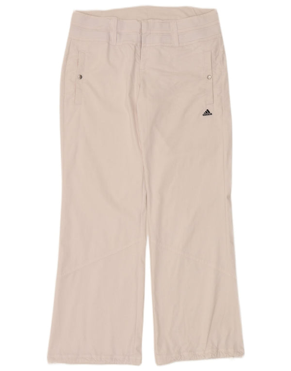 Pantaloni Adidas Donna Climalite Bootcut Chino UK 14 Medio W34 L30 Bianco