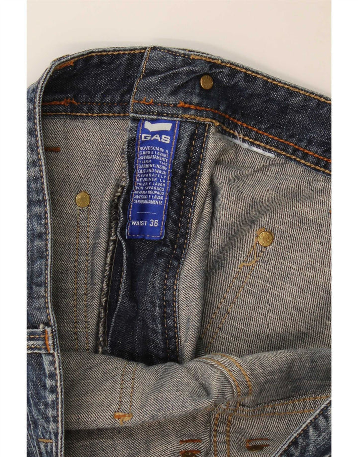 Jeans da uomo a gamba larga Gas W36 L36 Blu