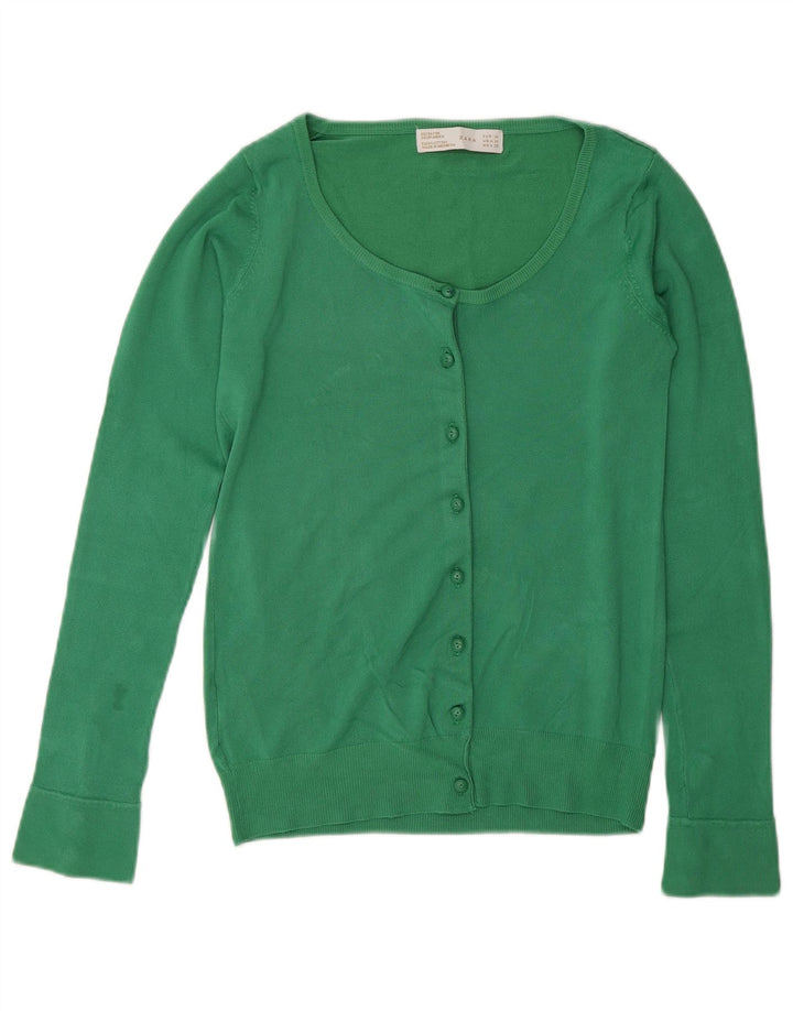 Maglione cardigan da donna Zara UK 12 Rayon verde medio