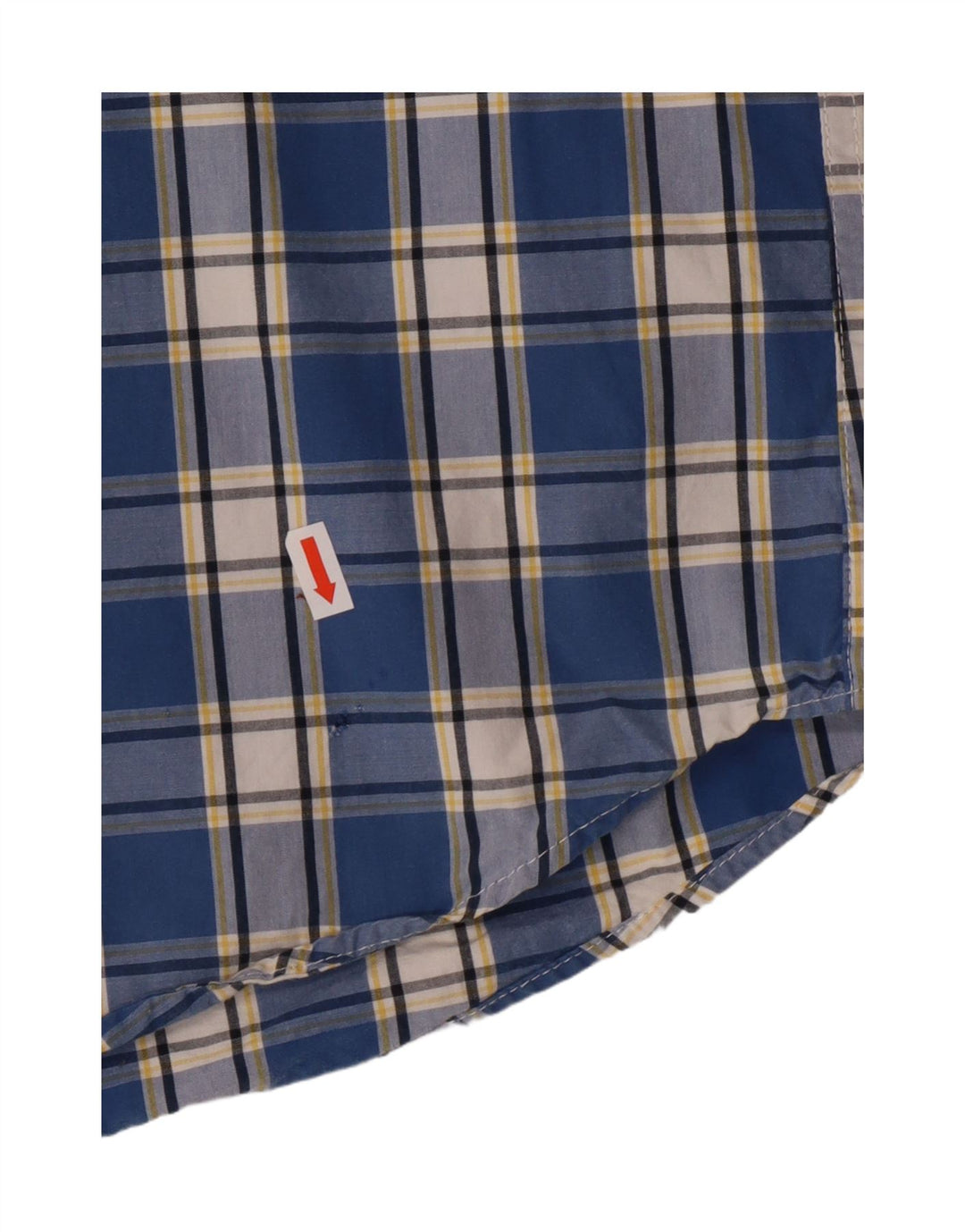 EDDIE BAUER Mens Seattle Classic Fit Shirt Large Blue Check Cotton