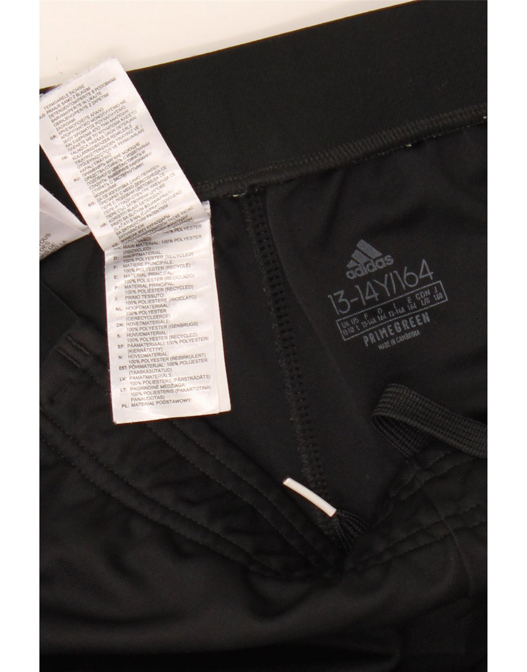 Pantaloni della tuta ADIDAS Aeroready da bambino 13-14 anni in poliestere nero