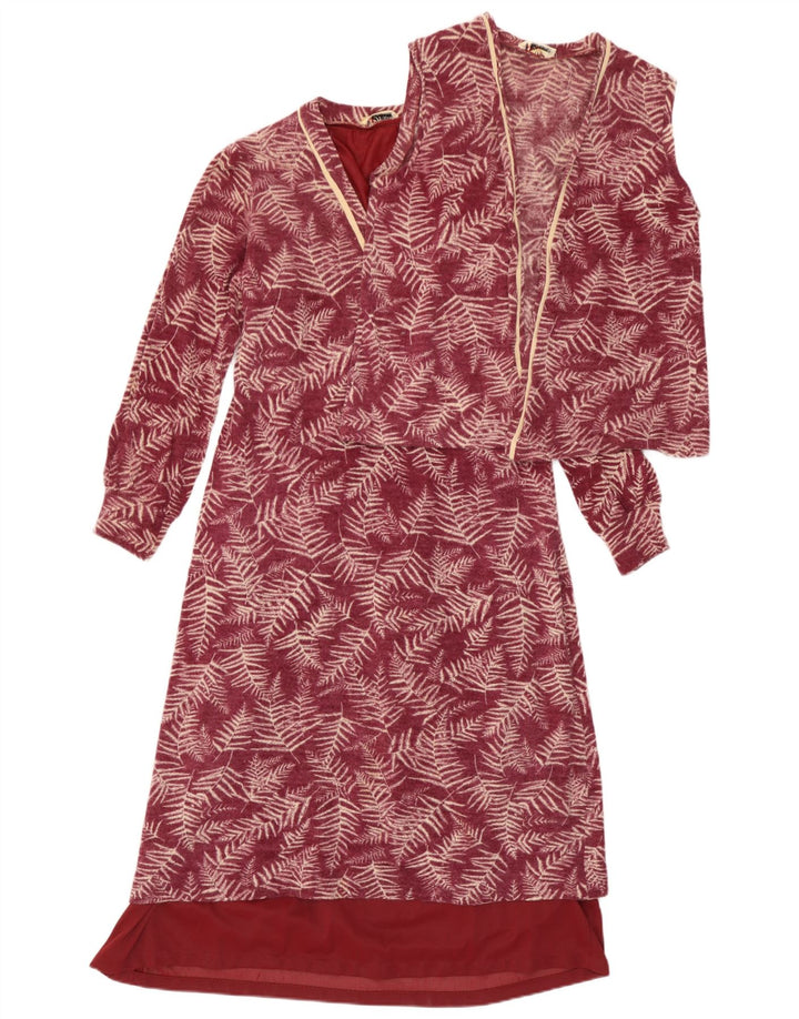 Set da 2 pezzi da donna Hilton UK 10 piccolo floreale bordeaux