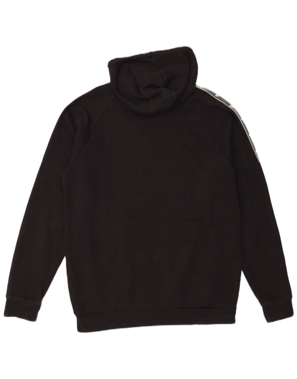 Felpa con cappuccio grafica da uomo Adidas grande in cotone color block nero