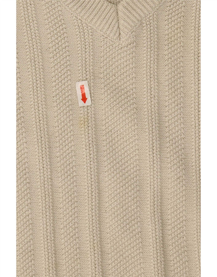 Maglione da uomo con scollo a V Marks & Spencer grande acrilico beige