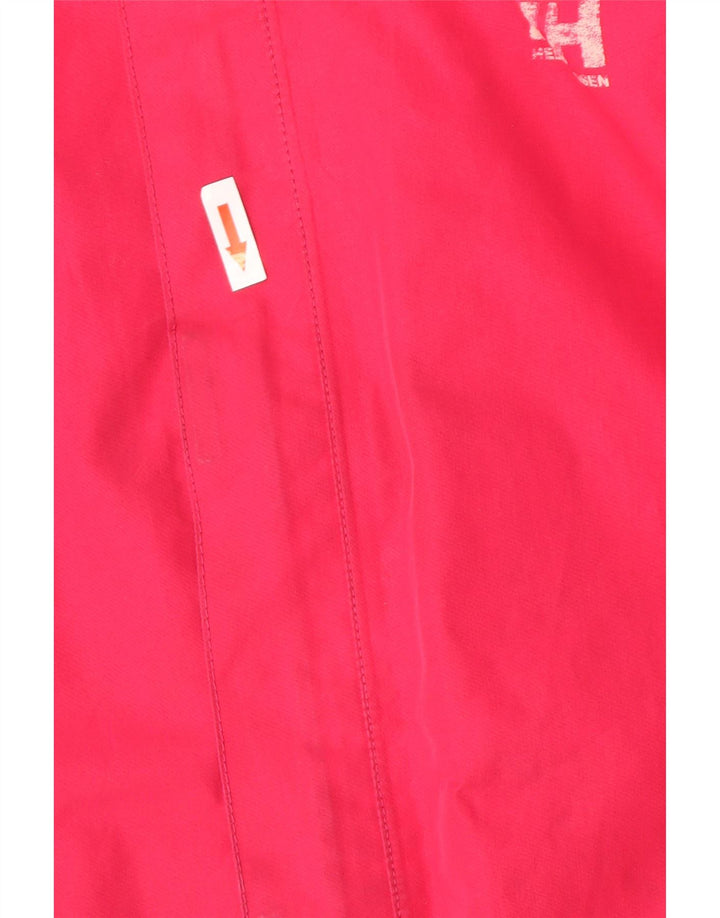 Giacca antipioggia grafica con cappuccio per ragazze Helly Hansen 11-12 anni in poliestere rosa