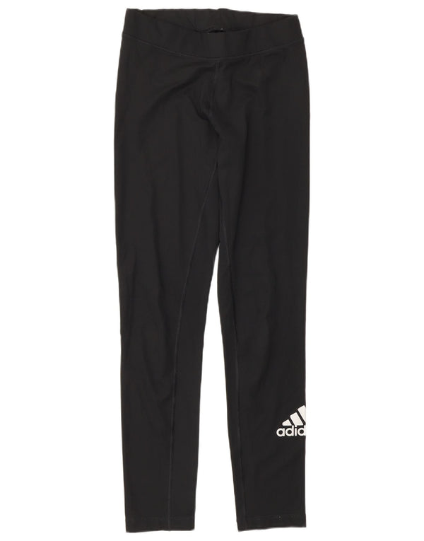 Leggings Adidas Aeroready Graphic per ragazze 13-14 anni in poliestere nero