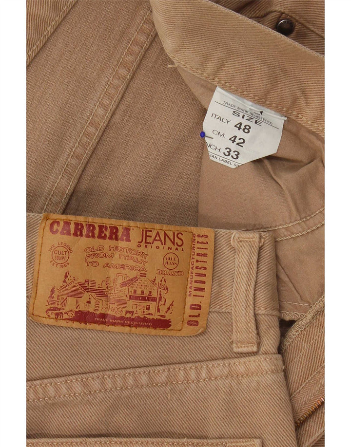 Jeans dritti da uomo Carrera W33 L29 cotone beige