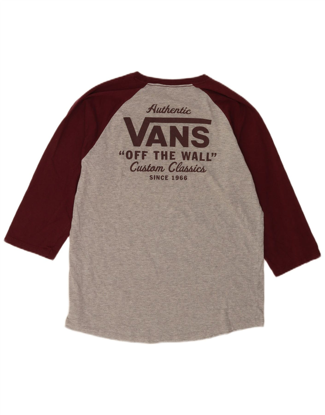 Maglietta da uomo con grafica Vans manica a 3/4 grande in cotone color block grigio
