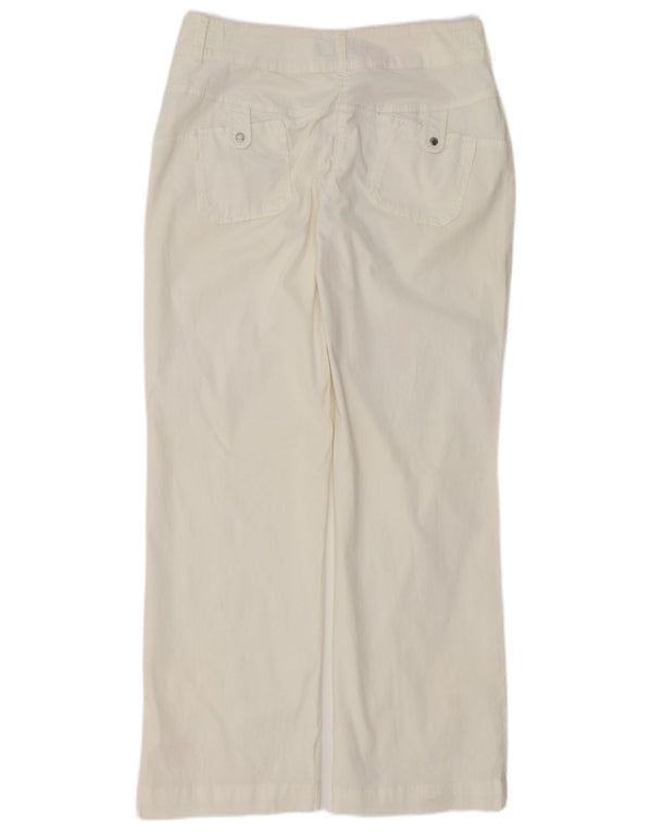 Pantaloni Casual Dritti Donna TRUSSARDI IT 46 Large W30 L32 Bianco